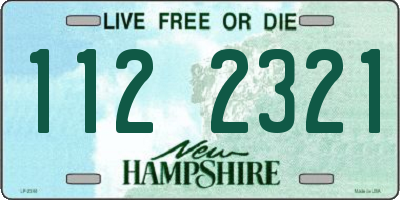 NH license plate 1122321