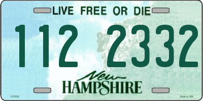 NH license plate 1122332