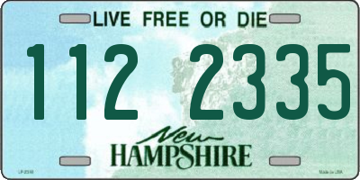 NH license plate 1122335
