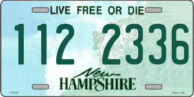 NH license plate 1122336