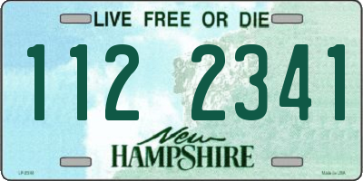 NH license plate 1122341