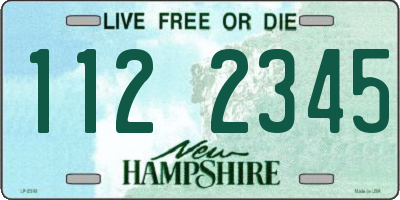 NH license plate 1122345