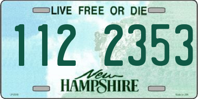 NH license plate 1122353