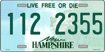 NH license plate 1122355