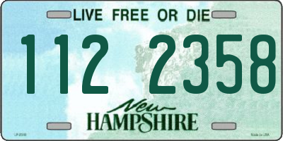 NH license plate 1122358