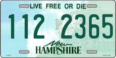 NH license plate 1122365