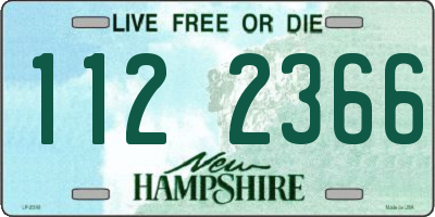 NH license plate 1122366