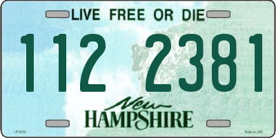 NH license plate 1122381