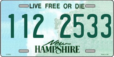 NH license plate 1122533
