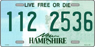 NH license plate 1122536