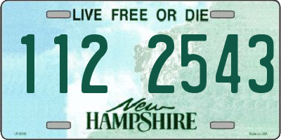 NH license plate 1122543