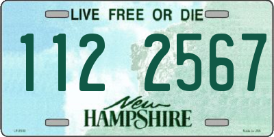 NH license plate 1122567