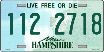 NH license plate 1122718