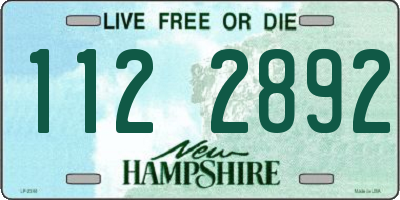 NH license plate 1122892