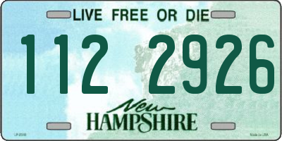 NH license plate 1122926