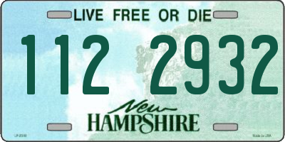 NH license plate 1122932