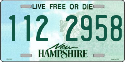 NH license plate 1122958