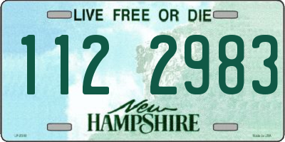 NH license plate 1122983