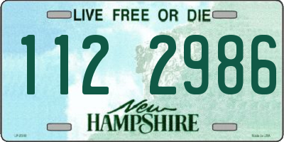 NH license plate 1122986