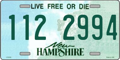 NH license plate 1122994