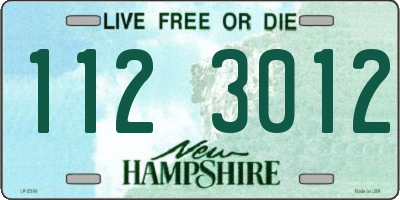 NH license plate 1123012