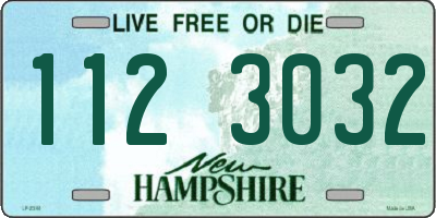 NH license plate 1123032