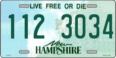 NH license plate 1123034