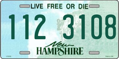 NH license plate 1123108