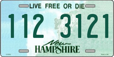 NH license plate 1123121