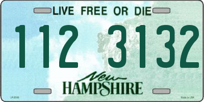 NH license plate 1123132
