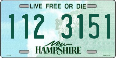 NH license plate 1123151