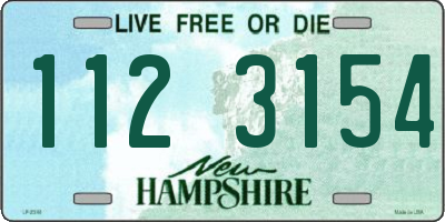 NH license plate 1123154