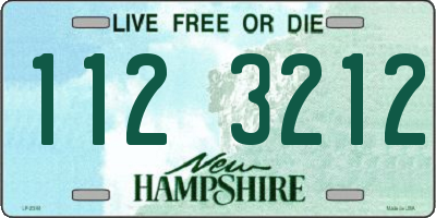 NH license plate 1123212