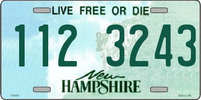NH license plate 1123243