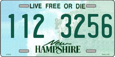 NH license plate 1123256