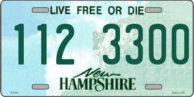 NH license plate 1123300
