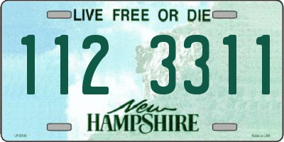 NH license plate 1123311