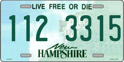 NH license plate 1123315