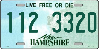 NH license plate 1123320