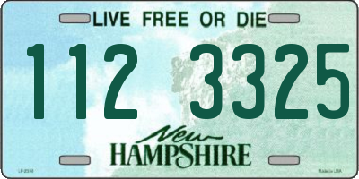 NH license plate 1123325