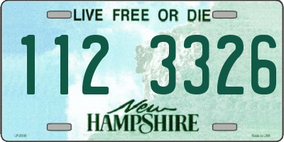 NH license plate 1123326