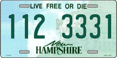 NH license plate 1123331