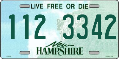 NH license plate 1123342