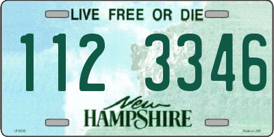 NH license plate 1123346