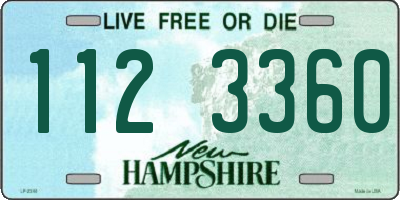 NH license plate 1123360