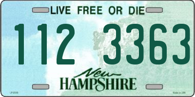 NH license plate 1123363