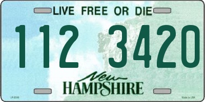 NH license plate 1123420