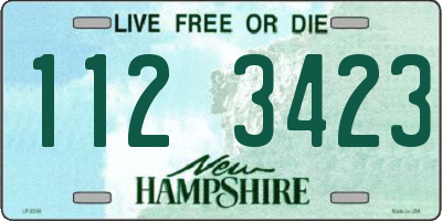 NH license plate 1123423