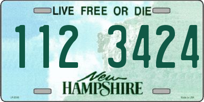 NH license plate 1123424
