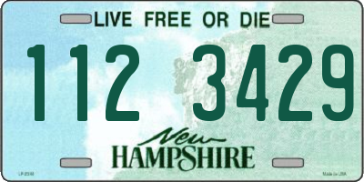 NH license plate 1123429